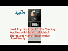 Max Cup Height 150mm ve H1830mm Boyutlu Küçük Kupa Boyutlu Anlık Kahve Satıcı Makinesi Kullanıcı Dostu