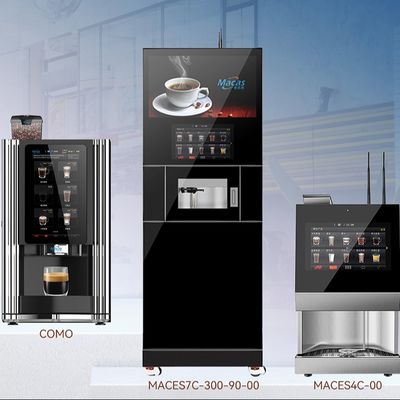 Paslanmaz çelik 304 kendi kendine hizmet veren zemin duruşlu kahve makinesi 220V 50Hz