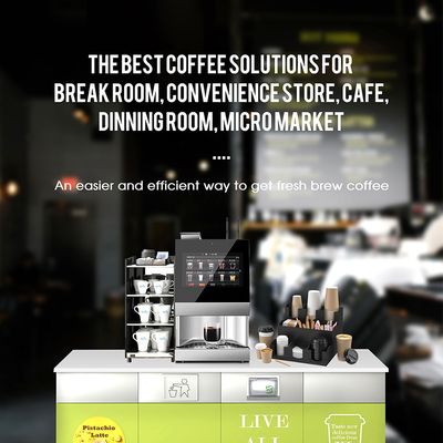 WIFI 4G Ticari Kahve Satıcı Makinesi Otomatik Espresso Kahve Makinesi