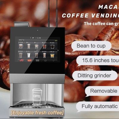 QR Kodunu tarayın Ticari Kahve Satıcı Makinesi Dokunmatik Ekran Otomatik Espresso Makinesi