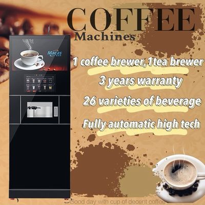 12oz Kağıt bardak boyutu Ticari Otomatik kahve makinesi H 1845mm