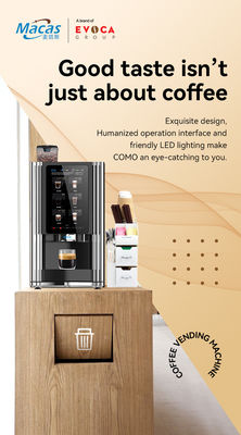 Cappuccino Latte Mocha için dokunmatik ekranlı ticari kahve satış makinesi