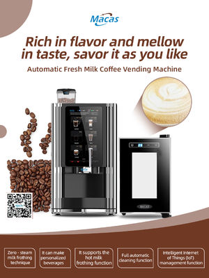 220V Espresso Otomatik Kahve Satıcı Makinesi Restoran Kullanımı