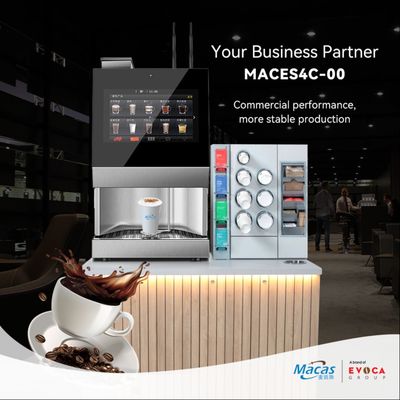 LCD Ekran Tezgâhtan Kahve Satıcı Makinesi 200 fincan kapasitesi