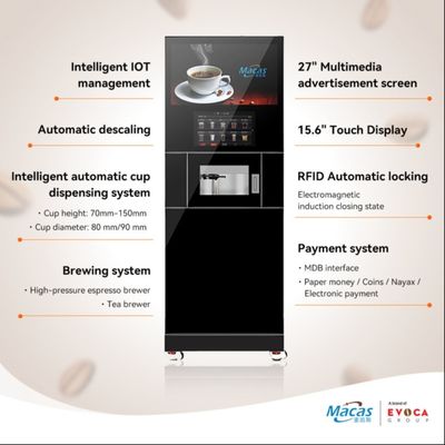 300 adet fincan 80mm/90mm Smart Bean Kahve Satıcı Makinesi