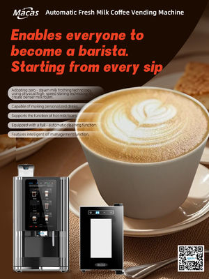 İyi bir fiyat. High Volume Gear Pump Commercial Coffee Vending Machine with Self-cleaning System and 80kg Capacity çevrimiçi